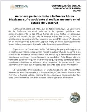 Se desploma aeronave de la Fuerza Aérea Mexicana en Xalapa Veracruz