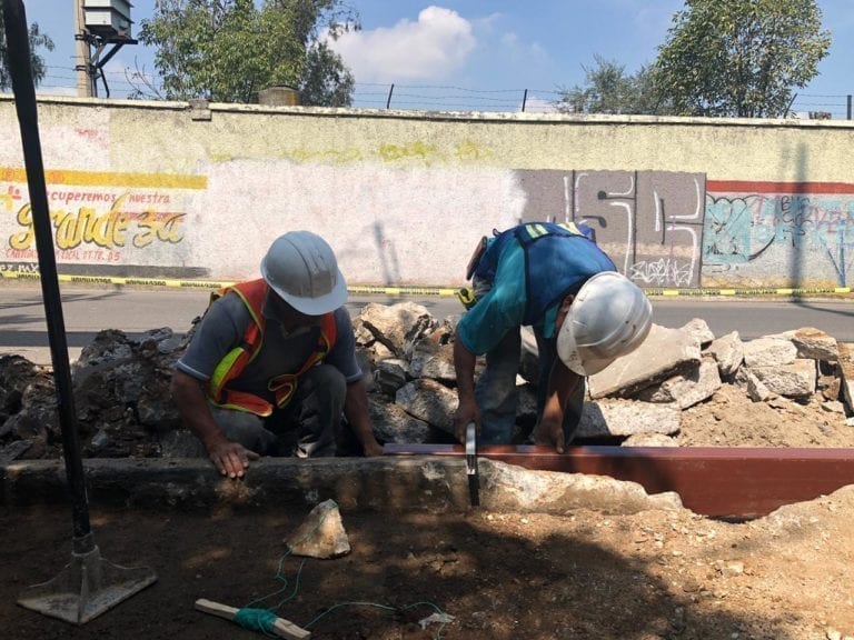 Rehabilitan Avenida Ceulán en Azcapotzalco 
