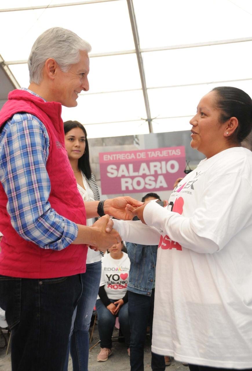 El Programa Salario Rosa capacitará a las mujeres que lo soliciten para que tengan un mayor beneficio, Alfredo del Mazo.. Noticias en tiempo real