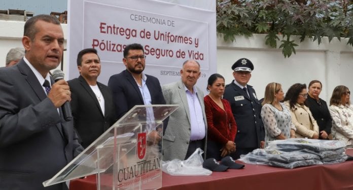 Policías Cuautitlán mexico cuentan seguro vida