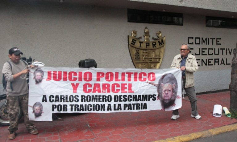 Petroleros disidentes piden que la salida de Romer Deschamps no sea sinónimo de impunidad