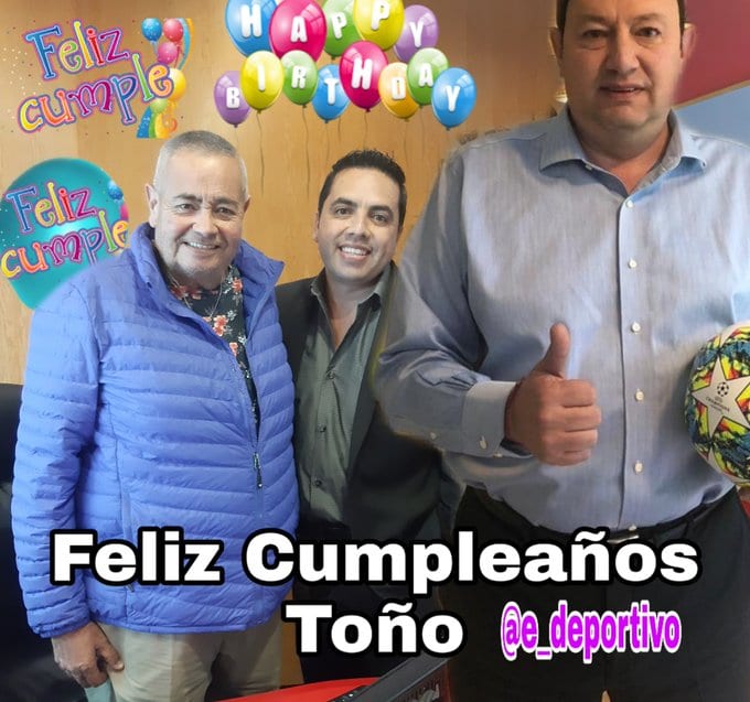 Feliz Cumpleaños Toño de Valdés en Espacio Deportivo de la Tarde 22 de Octubre 2019