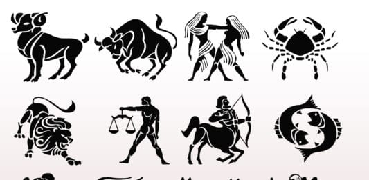 El emblema con los signos zodiacales de los integrantes de un grupo