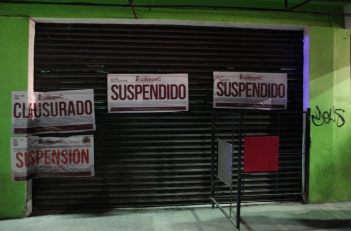 Suspenden negocios Ecatepec por no tener permisos