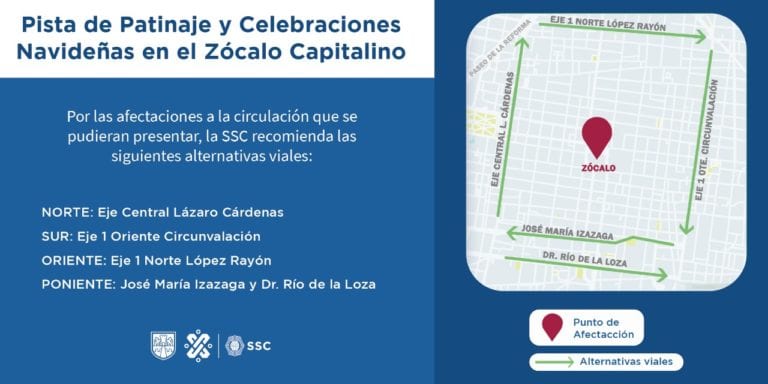 Policía capitalina despliega operativo especial por actividades en el Zócalo