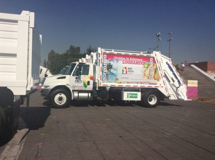 Nuevos camiones de basura en Nezahualcóyotl