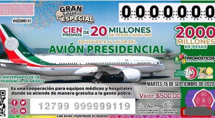Cachito rifa avión presidencial