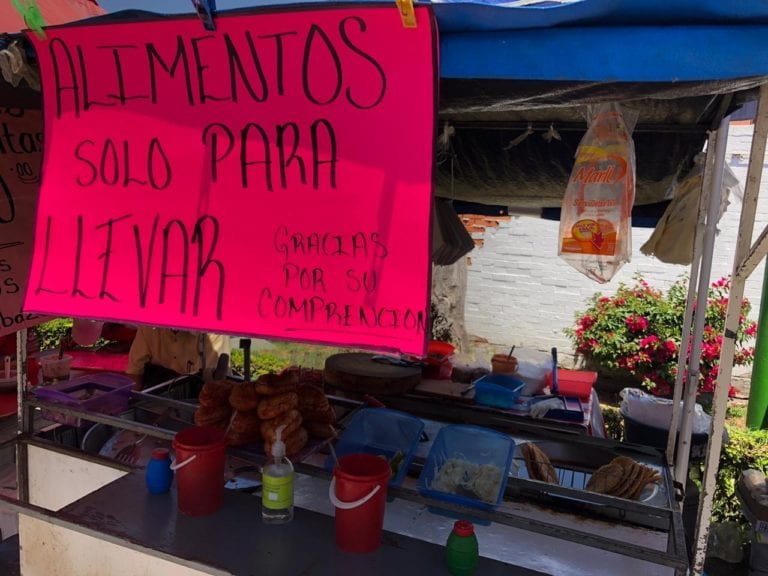 Puestos ambulante se comida solo para llevar Ecatepec