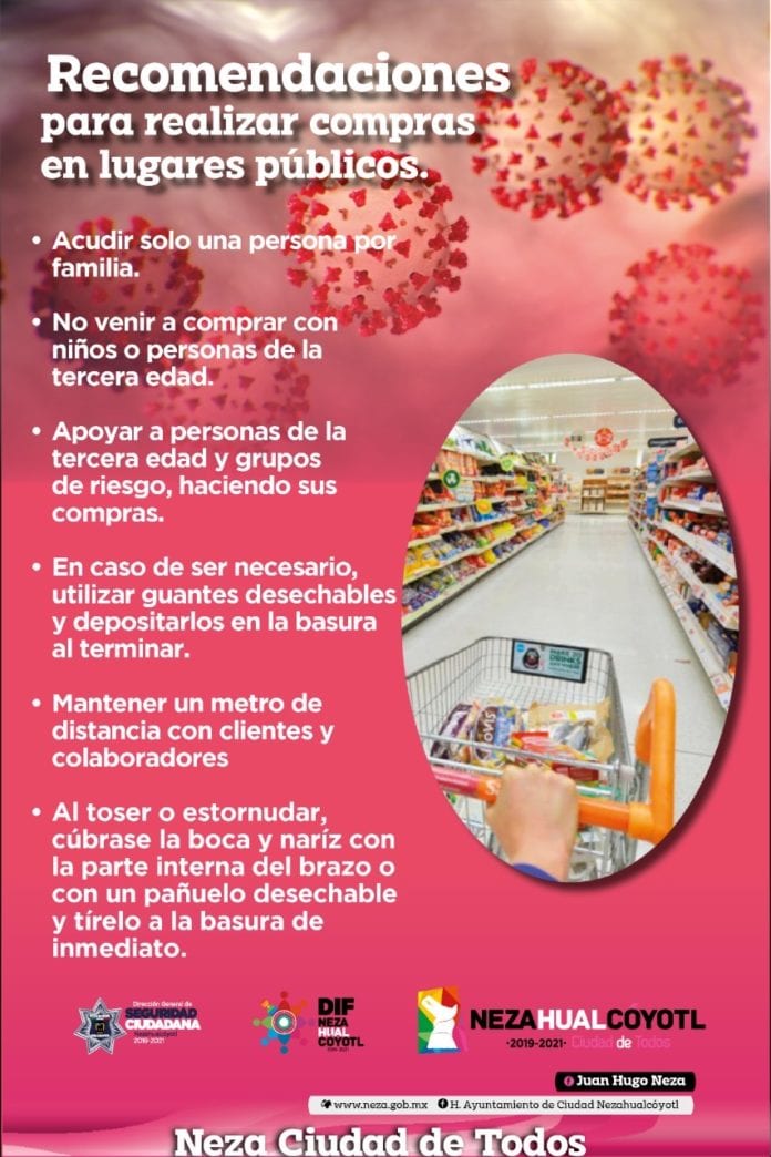 Recomienda Nezahualcóyotl no llevar niños y adultos mayores a supermercados