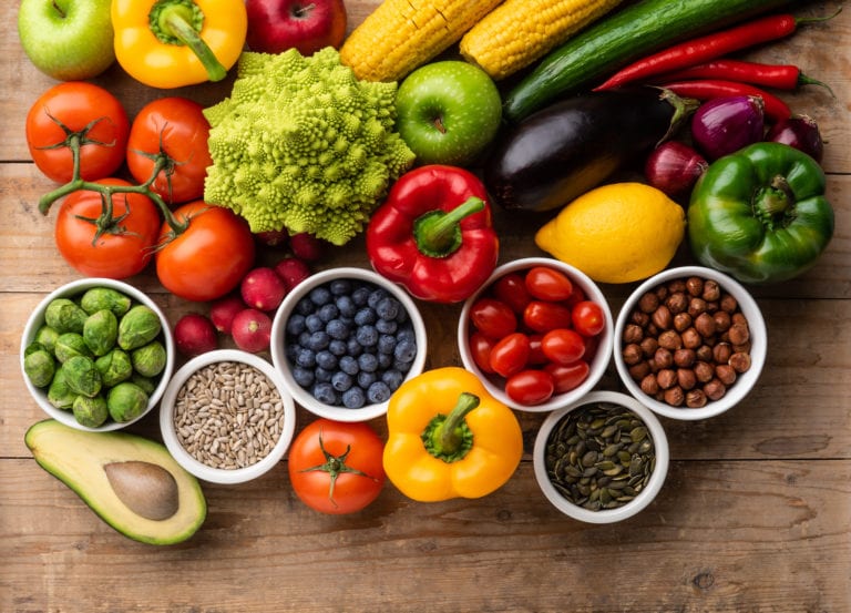 Alimentación saludable con verduras