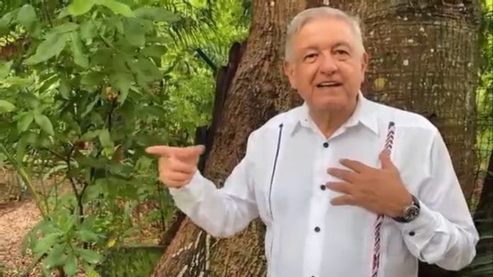 Andrés Manuel López Obrador en Palenque