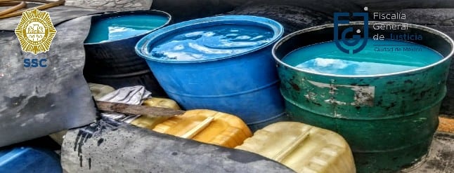 Autoridades decomisaron más de 2 mil litros de hidrocarburo en Azcapotzalco