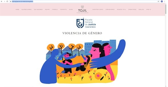 Crean FGJ-CDMX y la organización Tojial, micrositio web sobre “Violencia de Género”