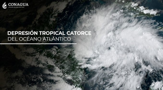 Alerta amarilla en Quintana Roo por depresión tropical