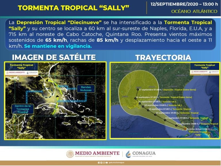 La tormenta “Sally” podría ser huracán