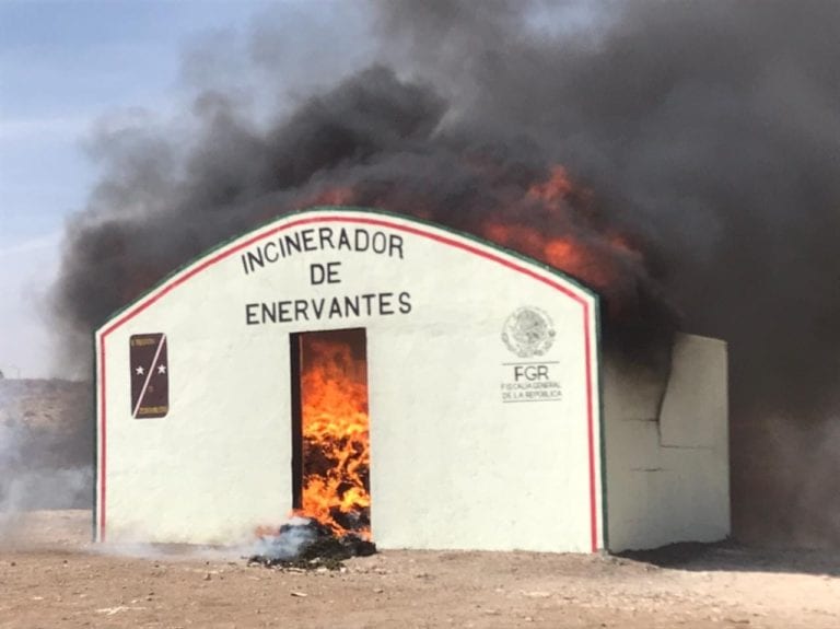 FGR incineró en Zacatecas casi 5 toneladas de drogas