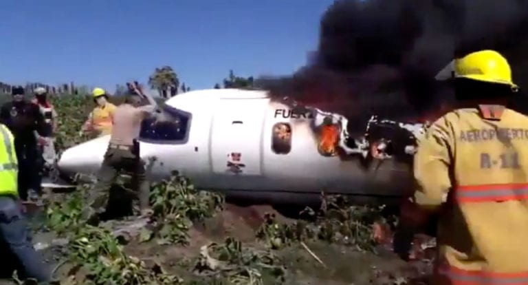 Se desploma aeronave de la Fuerza Aérea Mexicana en Xalapa, Veracruz