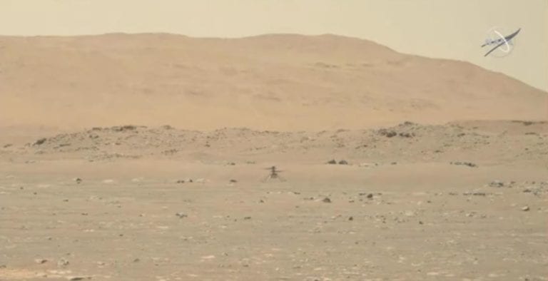El “Ingenuity” hace historia al completar con éxito su primer vuelo en Marte