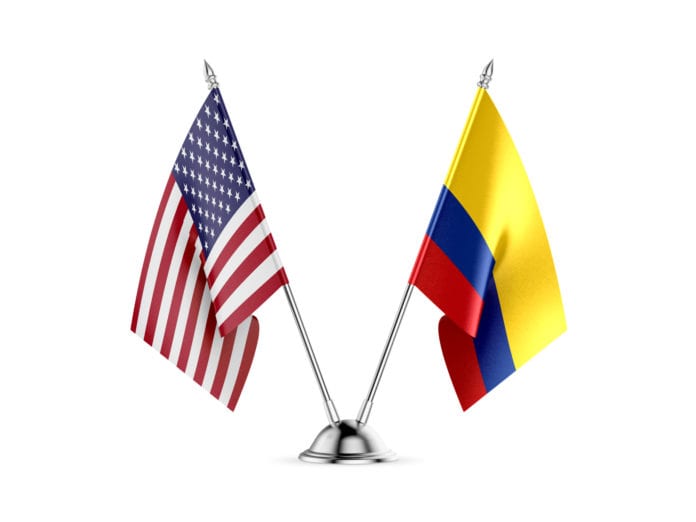 Estados Unidos - Colombia banderas