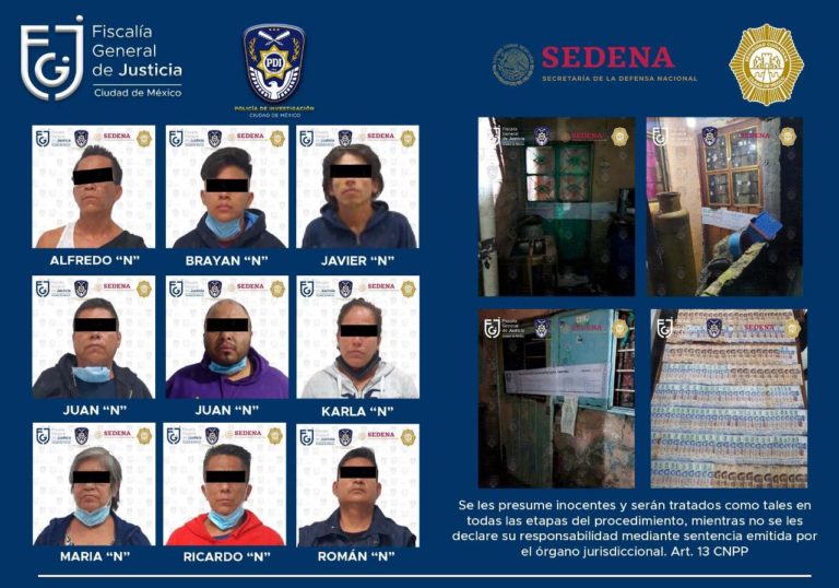 Cateo en Iztapalapa deja 9 detenidos y decomiso de diversas drogas
