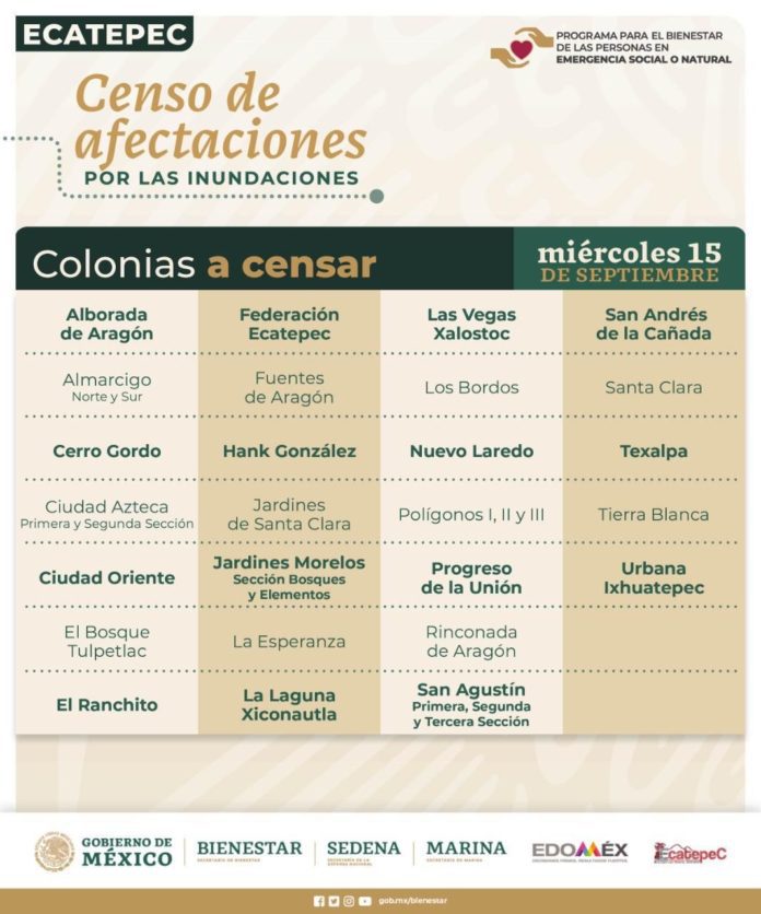 Continúa censo Ecatepec