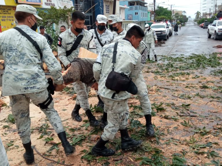 Guardia Nacional implementa diversas acciones en Mazatlán por el paso de “Pamela”