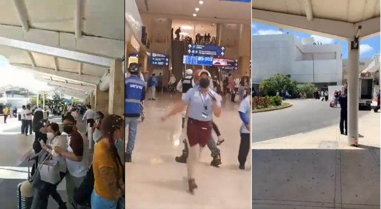 Supuesta balacera genera caos y confusión en el aeropuerto de Cancún