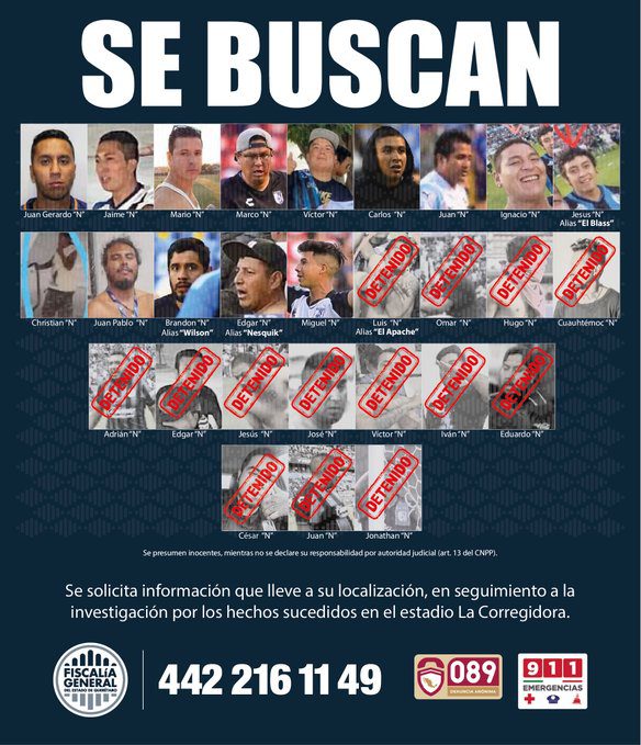 ¿Los conoces? Fiscalía pide el apoyo de la población para dar con los presuntos responsables de la campal en Querétaro