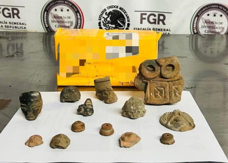 FGR aseguró 14 piezas prehispánicas en Baja California