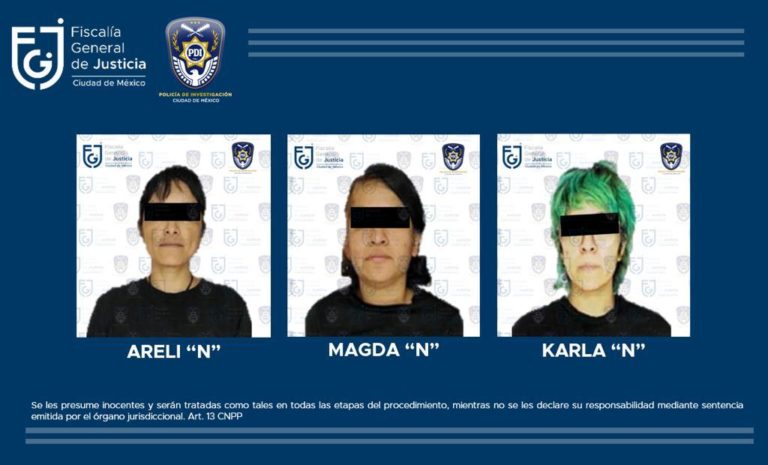 Cumplimentan orden de aprehensión contra 3 mujeres acusadas de robo