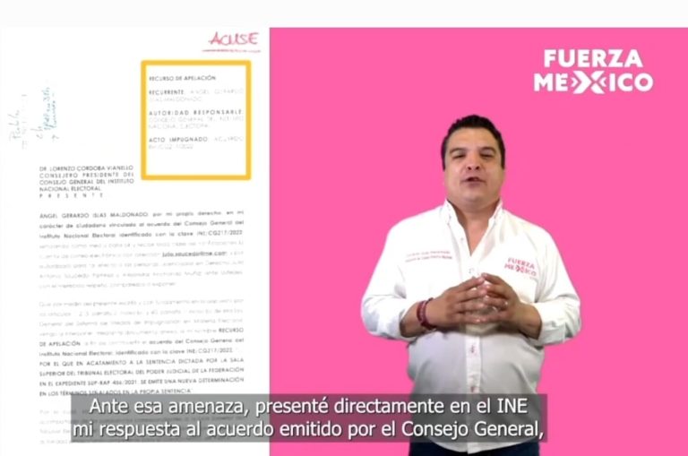 Presenta Gerardo Islas impugnación contra acusación del INE por recursos de FuerzaXMéxico