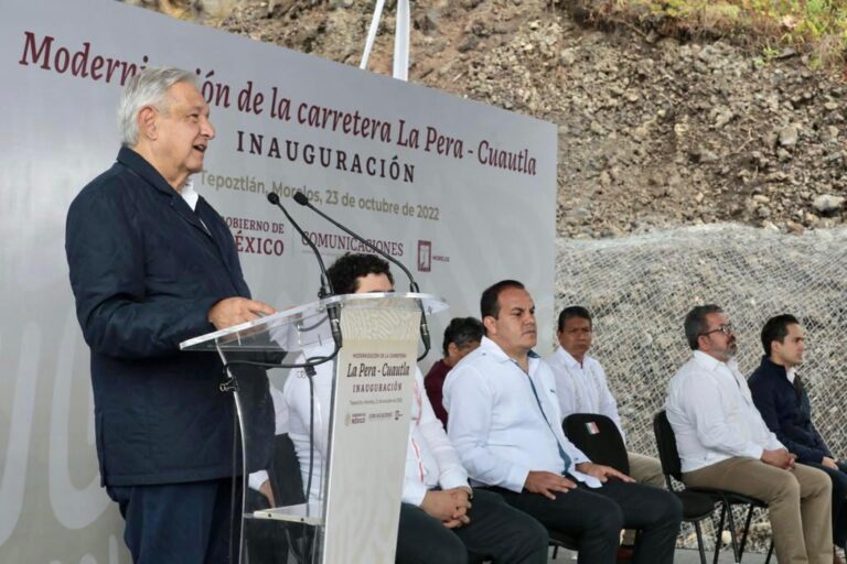 Inaugura el Presidente de la República ampliación de la carretera La Pera-Cuautla