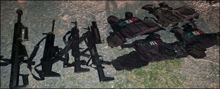 Ejército logró asegurar armamento y equipo táctico en Jalisco