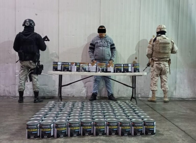Ejército logró asegurar en Sonora 434 litros de metanfetamina líquida