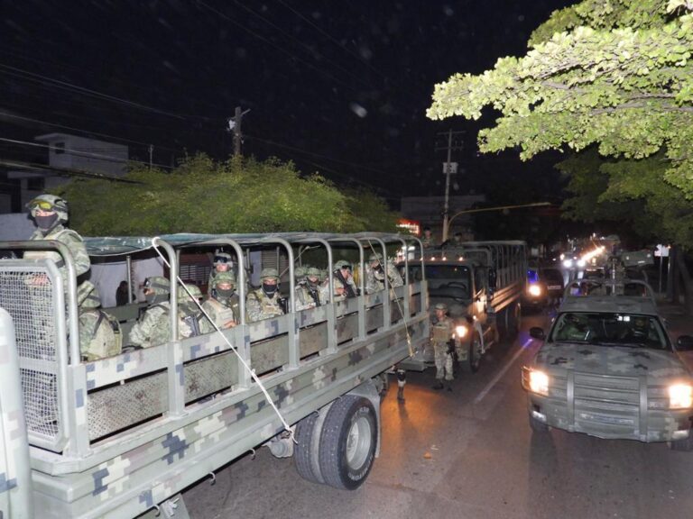 Ejército envía a 1,500 elementos más a Culiacán para reforzar la seguridad