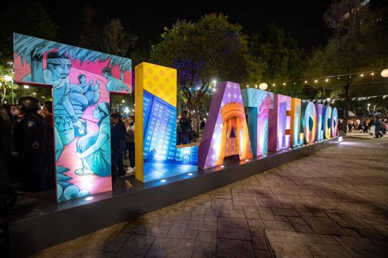 Inauguran letras Monumentales de Tlatelolco