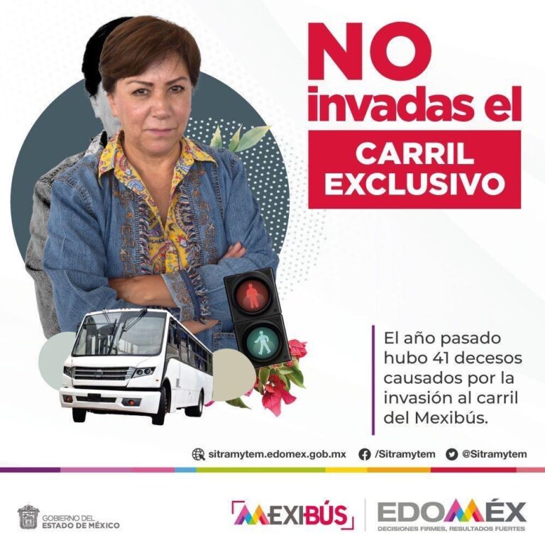 Para evitar accidentes en carril confinado del Mexibus autoridades mexiquenses realizan campaña de concientización