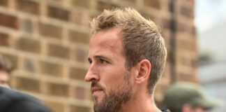 Harry Kane #10 of Tottenham Hotspur arrives at The City Ground