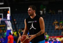 COLOGNE, GERMANY - SEPTEMBER 7, 2022: Luka Doncic. The basketball match of Eurobasket 2022 France vs Slovenia