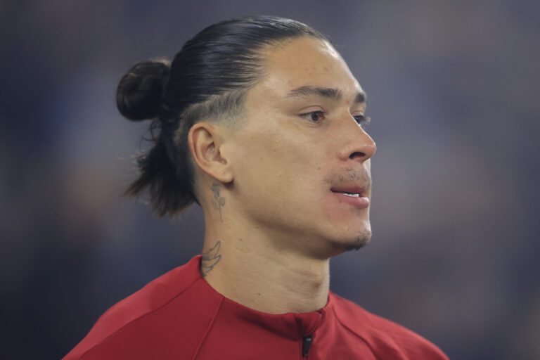 Darwin Nunez #27 of Liverpool during the Carabao Cup Fourth Round match Manchester City vs Liverpool at Etihad Stadium, Manchester, United Kingdom, 22nd December 2022