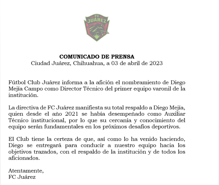 FC Juárez ya tiene DT tras destitución de Hernán Cristante