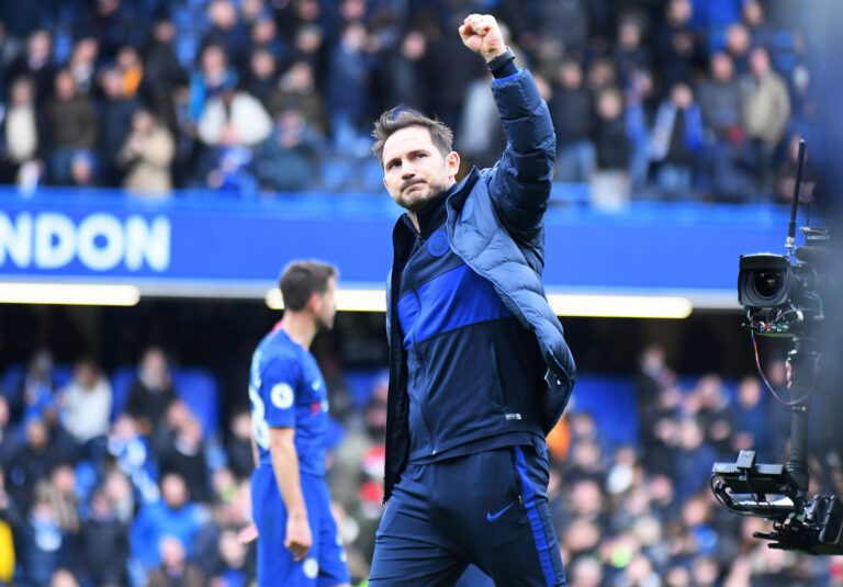 LONDON, ENGLAND - FEBRUARY 22, 2020: Chelsea manager Frank Lampard pictured at the end of the 2019/20 Premier League game between Chelsea FC and Tottenham Hotspur FC at Stamford Bridge.