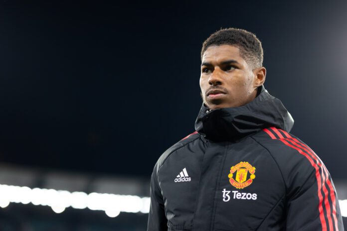 MELBOURNE, AUSTRALIA - JULY 19: Marcus Rashford of Manchester United after beating Crystal Palace in a pre-season friendly football match at the MCG on 19th July 2022