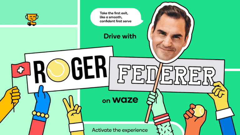 La voz de Roger Federer ahora te acompañará en tus viajes con Waze