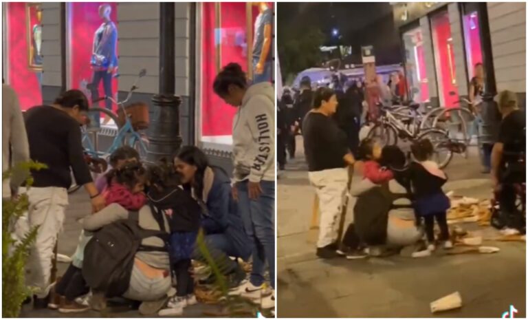 Policías de la CDMX son captados agrediendo a una vendedora de churros en el Centro Histórico; ya los suspendieron