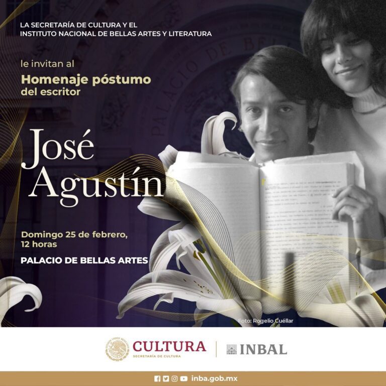 Autoridades culturales rendirán un homenaje póstumo a José Agustín en el Palacio de Bellas Artes
