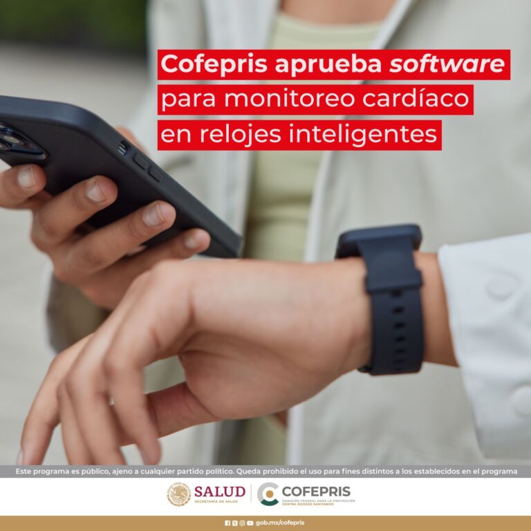 Cofepris aprueba software para monitoreo cardíaco en relojes inteligentes