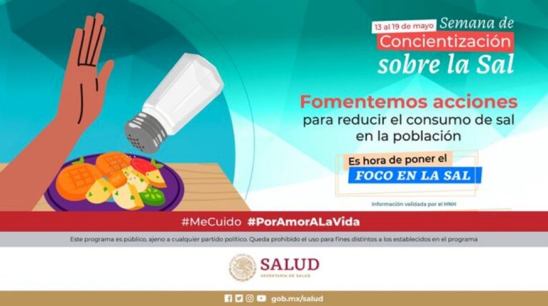Consumo excesivo de sal aumenta riesgo de enfermedades cardiovasculares