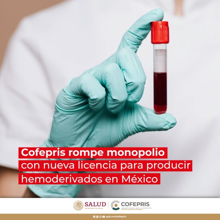 Cofepris rompe monopolio con nueva licencia para producir hemoderivados en México