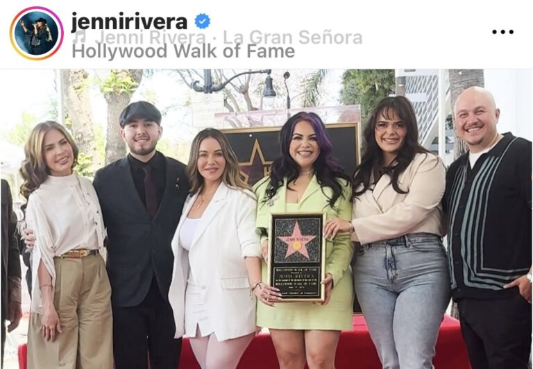 Develan estrella de Jenni Rivera en Hollywood